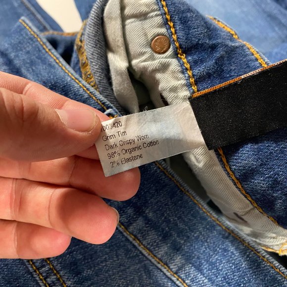 Nudie Jeans Grim Tim Dark Crispy Worn Slim jeans mens size 28x32 - Picture 5 of 9